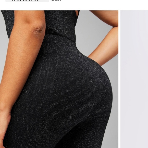 Fabletics Seemless Lurex Jumpsuit Black Sparkle sz LG - Picture 11 of 15